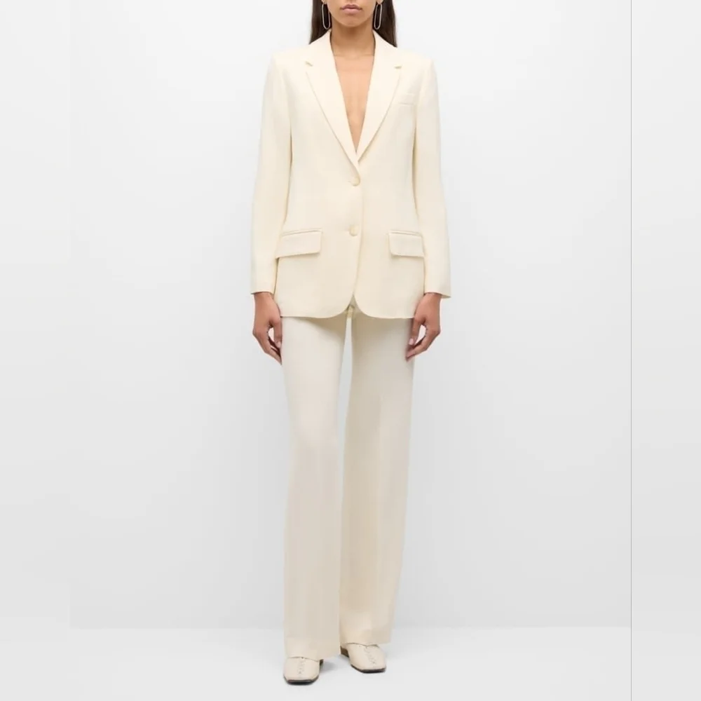 Joseph Mid-Rise Straight-Leg Cady Pants - Picture 5 of 16